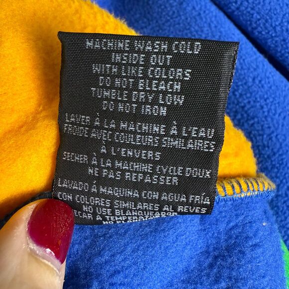 Nintendo Super Mario Icons Fleece Jacket Pullover Mens 3XL Color Block Box Lunch - Picture 14 of 15